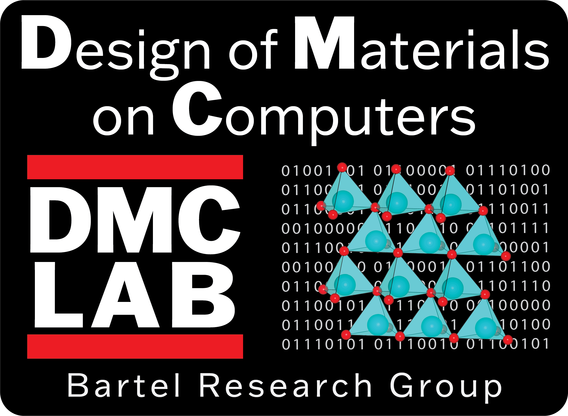 logo for the Bartel Research Group, crystal structure over binary